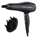 Asciugatrice per capelli muvip 2200w - motore a cc - 2 velocitÃÂ  e 3 temperature - pulsante de aria fredda - gancio sosp