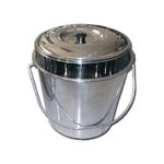 Cestino Acciaio Inox Con Coperchio - 15 Litri 1 pz.