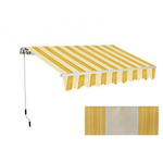 Tenda da Sole Riga Gialla 400x250 Bracci Retrattili a Barra Quadra