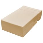 Pouf trasformabile in chaise longue Petra A05 in ecopelle beige 59x72x53