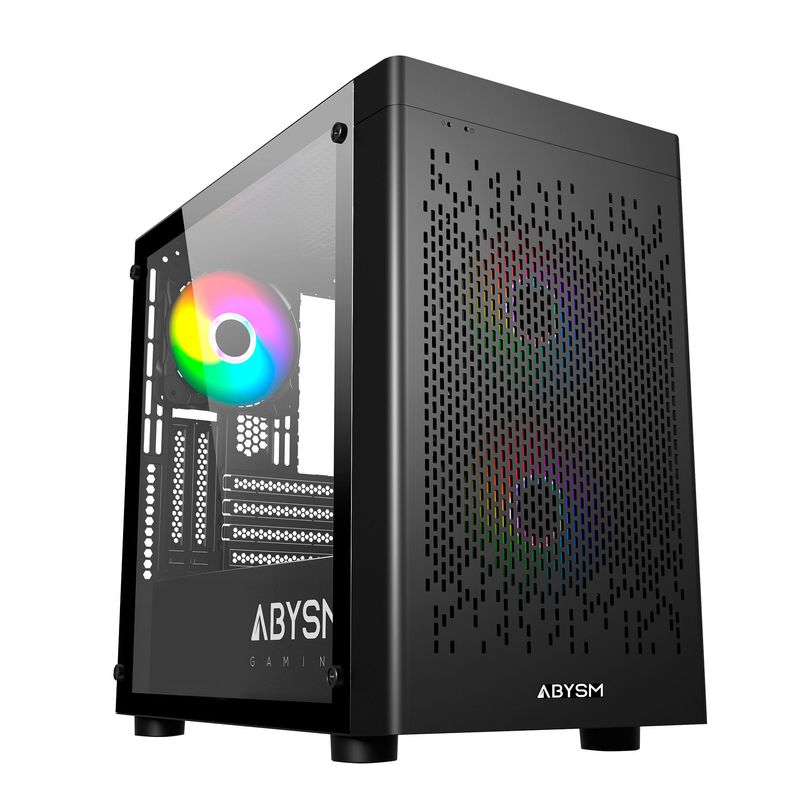 Abysm-Danube-Inva-MX202-ITX-Tower-Case-micro-ATX---Lato-in-vetro-temperatura---3.5--e-2.5----USB-A-USB-C-e-audio---3-p