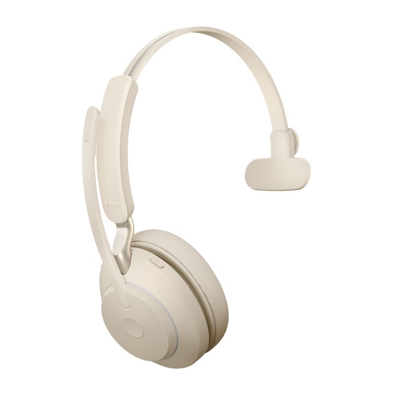 Jabra-Evolve2-65-UC-Mono-Auricolare-Wireless-A-Padiglione-Ufficio-USB-tipo-A-Bluetooth-Beige