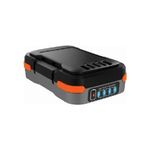 Black+Decker BDCB12B Pack Batteria Litio 12V 1,5ah con Caricabatteria e Cavo Usb Linea 12V System