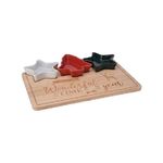 Frescura Natale Tagliere 30x22cm con 3 Coppette