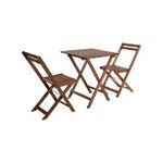 Frescura Set Tavolo Balcony Acacia con 2 Sedie