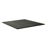 Vacchetti Top tavolo hpl effetto legno nero quadro cm79x79x1