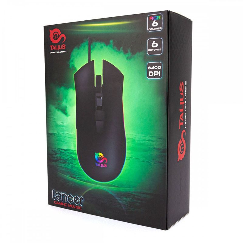 Mouse-TALIUS-Lancer-Ambidestro-USB-tipo-A-Ottico-6400-DPI