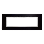 Placca compatibile Vimar Plana 7 moduli vetro colore nero Ettroit EV84602