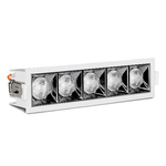 LEDLUX Faretto Led Da Incasso Rettangolare 20W (5X4W) 1600LM UGR<19 Riflettore 38° CRI>90 (Bianco Freddo 5700K)