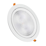 V-TAC PRO FARETTO LED DA INCASSO ROTONDO 20W COB CHIP SAMSUNG ANGOLO REGOLABILE 1600LUMEN LUCE BIANCO NATURALE 4000K