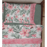 MyShopCasa Completo Letto Una Piazza e Mezza in Cotone fiorato Fiori Rosa