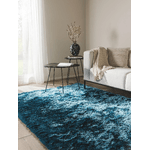 benuta Shaggy - Tappeto a pelo lungo, modello Whisper, blu, 160 x 230 cm, per camera da letto e soggiorno