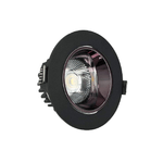 LEDLUX FP20052C Faretto Led COB da Incasso 10W 3000K Rotondo Riflettore Orientabile Carcassa Nera V-TAC SKU-20051