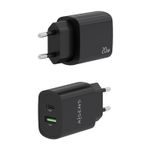 Aisens-Cargador-20W---1xUSB-C-PD3.0---1xUSB-A-QC3.0---Color-Negro