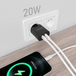 Aisens-Cargador-20W---1xUSB-C-PD3.0---1xUSB-A-QC3.0---Color-Negro