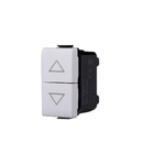 ETTROIT MODULI PRESE INTERRUTTORI SHUCKO PULSANTI USB DIMMER COMPATIBILE CON BTICINO MATIX (MODULO PULSANTE DOPPIO SALISCENDI 1P + 1P 10A 250V BIANCO)