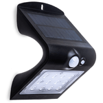 Lampada da Muro LED 1.5W, con Pannello Solare e Sensore, Nera