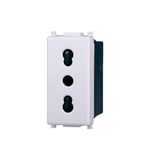 MODULO PRESA BIPASSO 1P 2+T 16A 250V BIANCO COMPATIBILE VIMAR PLANA - ETTROIT