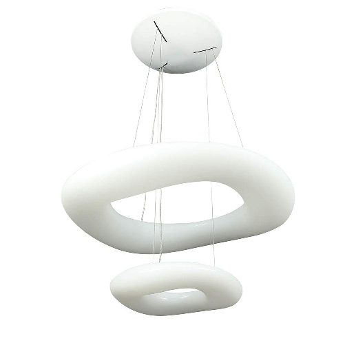 Lampada Led A Sospensione Moderno Circolare Doppio Anelli CCT Diametro 600mm 300mm 60W Dimmerabile Telecomando 3 In 1 SKU-3961