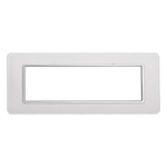 Placca compatibile Vimar Plana 7 moduli vetro colore bianco Ettroit EV84601