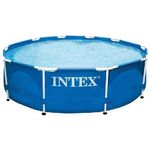 Intex Metal Frame Pool Piscina Fuori Terra 305 X 76 Cm Blu Senza Pompa Filtro 305 x 76 cm Blu