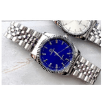 Trade Shop Traesio-orologio Da Polso Ik Collection Uomo Donna Analogico Quarzo Silver Quadrante Blu -