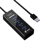 Cavo USB 3.0 Cromo - Lunghezza 30cm - Velocità di trasferimento 5 Gbps - 4 Porte - Nessuna Installazione Richiesta - Com