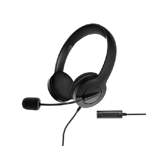 Energy Sistem Office Headphones 3 - Spina USB e 35 mm - Controllo volume e mute - Braccio microfono retrattile - Colore nero