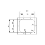 CM-cinzia-34.2-x-41-R80-Lavello-sottopiano-Rettangolare-Acciaio-inossidabile