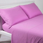 CALEFFI COMPLETO LENZUOLA TINTA UNITA LETTO MATRIMONIALE COLORE ORCHIDEA