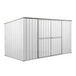 Casetta 345x186cm x h1.92m - 98KG - 6.42mq deposito lamiera Box in Acciaio Zincato - BIANCO