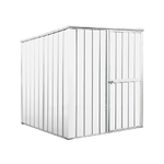 Box lamiera attrezzi 175x185cm x h1.92m - 70KG - 2,92mq casetta giardino in Acciaio Zincato - BIANCO