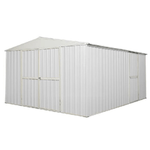 Garage  360x430cm x h2.10m - 185KG - 15,48mq deposito lamiera Box in Acciaio Zincato - BIANCO