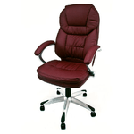 Poltrona ergonomica da ufficio e studio professionale colore bordeaux girevole modello Roger