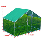 Gabbia per animali da esterno - Recinto per Polli 3 x 2m x 2m H - 6 mq