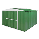 Box in lamiera 360x345cm x h2.12m - 150KG - 12,42 mq casetta giardino Acciaio Zincato - VERDE