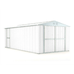 Box in lamiera 327x611cm x h2.35m - 346KG - 19,98mq garage auto Acciaio Zincato - BIANCO