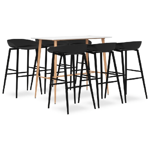 Set da Bar 7 pz Bianco e Nero