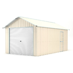 Box auto con saracinesca 360x610cm x h3,15m - 470KG - 21,96 mq garage in Acciaio Zincato - BEIGE