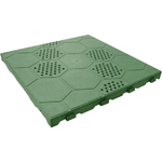 Piastrella pavimento plastica verde drenante 400x400x25mm per giardino