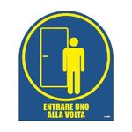 Markin Busta 2 Fogli in Pvc Adesivo Entrare Uno alla Volta