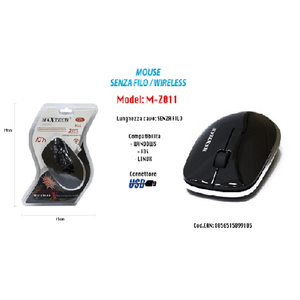 Maxtech-mouse Senza Fili Wifi 2.4 Ghz Per Computer Pc Notebook Wireless Maxtech M-z011 -
