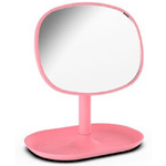 Cleafe-specchio Trucco Da Tavolo 19.5cm Arredo Bagno Casa Con Vassoio Makeup Rosa 69948 -