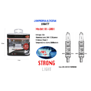 Maxtech-lampadine Per Auto Alogene H1 55 Watt Luce Calda Di Ricambio 12v Maxtech H1-g001 -