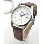 Trade Shop Traesio-orologio Da Polso Zcc Uomo Analogico Automatico Data Elegante Moda Pelle Marrone -