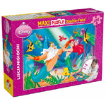 Trade Shop Traesio-puzzle Maxi Sirenetta Disney 2 In 1 Double Face 108 Pezzi Gioco Per Bambine -