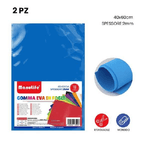 Trade Shop Traesio-12pz Fogli In Gomma Eva Colore Blu Materiale Alta Qualità 40x60cm Spessore 2mm -