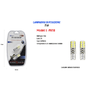 Maxtech-lampadine Di Posizione T10 Canbus Ultra Luminose Maxtech L-p038 12v/24led 6000k -