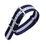 Trade Shop Traesio-cinturino In Nylon Universale Ricambio Orologio Larghezza 20mm Blu Bianco -