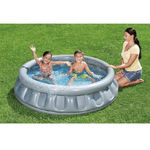 Trade Shop Traesio-piscina Gonfiabile Per Bambini Spaceship Astronave Silver 152x43 Cm 512 Lt 51080 -